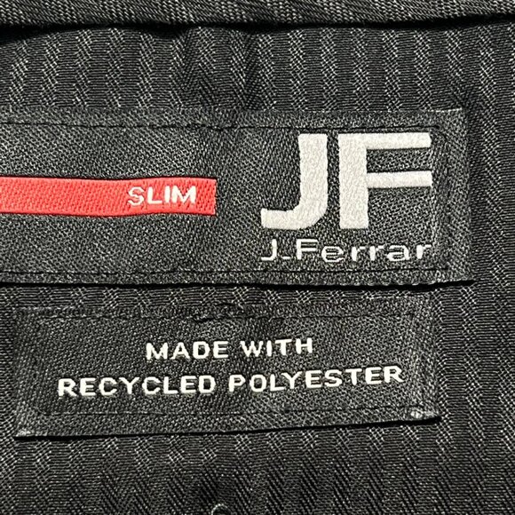 J Ferrar Men's Slim Fit Charcoal Stripe Ultra Comfort Trousers 34x34 NWT $100.00 - Picture 6 of 13